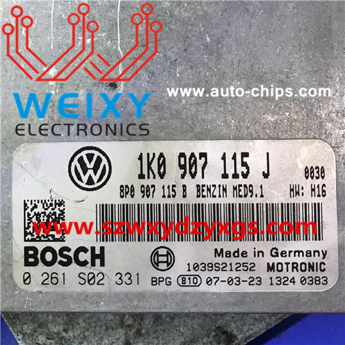 Volkswagen SAGITAR, GOLF, AUDI MED9.1, 1K0907115J, 0261S02331 ECU repair kit