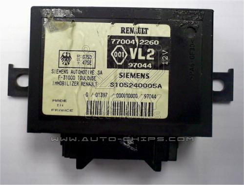 TMPro2 Software module 26 – Renault immobox Siemens