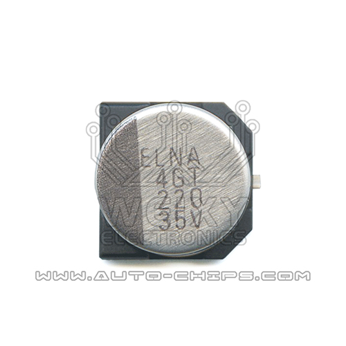 220uf 35v commonly used vulnerable electrolytic capacitor for automotive ecu