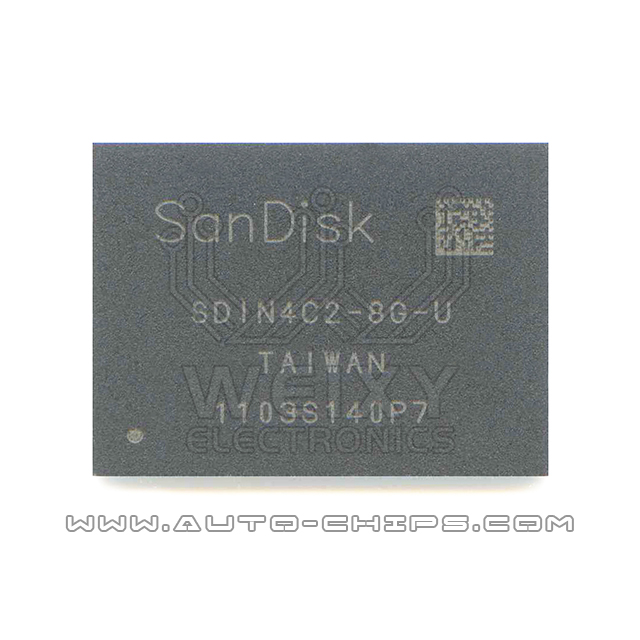 SDIN4C2-8G-U commonly used vulnerable chip for automotive radio