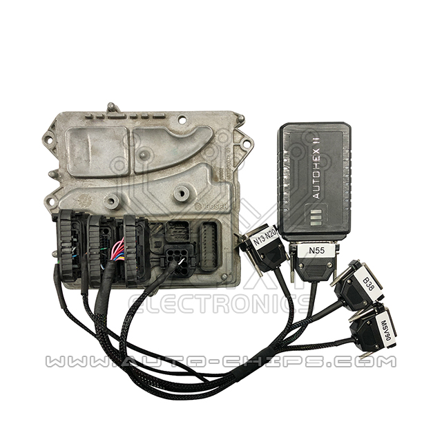 New type BMW N13,N20,N55,B38,MSV90 DME test cables work with Autohex II