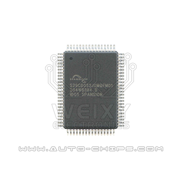 S29CD032JOMQFM01  commonly used vulnerable flash chip for CAT excavator ECM