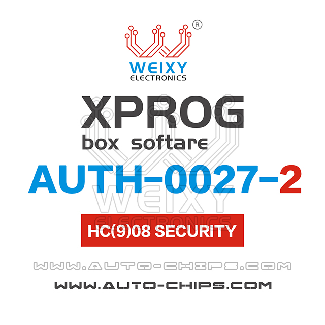 AUTH-0027-2 HC(9)08 security Software for XPROG-BOX
