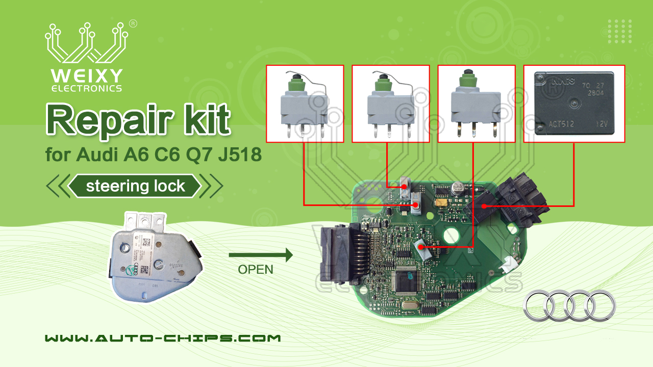 Repair kit for Audi A6 C6 Q7 J518 steering lock