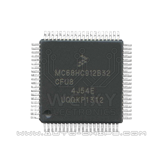 MC68HC912B32CFU8 4J54E commonly used vulnerable MCU storage chips for car ECU