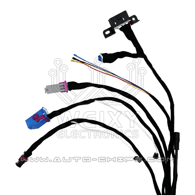 Test platform cable for Volkswagen VAG MQB & Audi dashboards with OBD & key coil connector