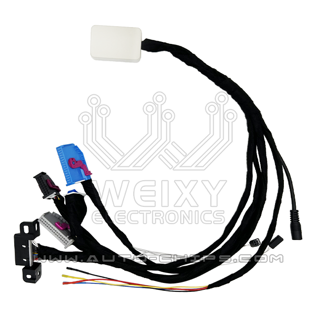 Test platform cable for Volkswagen VAG MQB & Audi dashboards with OBD & key coil connector