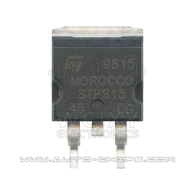 STPS1545CG commonly used vulnerable chip for automotive ecu